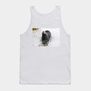 Wet Black Bear Shaking off water Tank Top